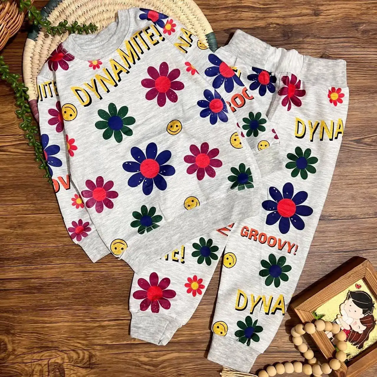 👚نام: ست استین بلند دخترانه طرح گل
