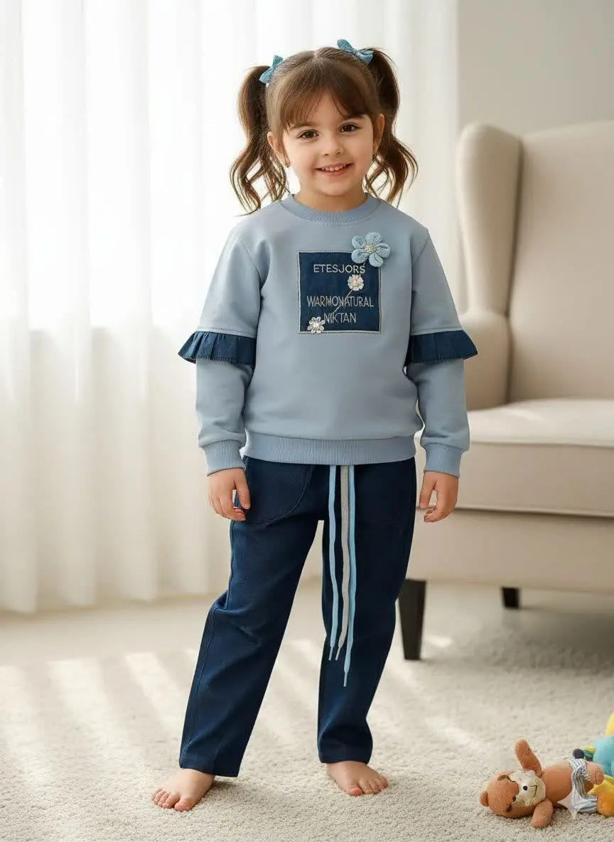 👚نام: ست بلوز شلوار گل آبی...