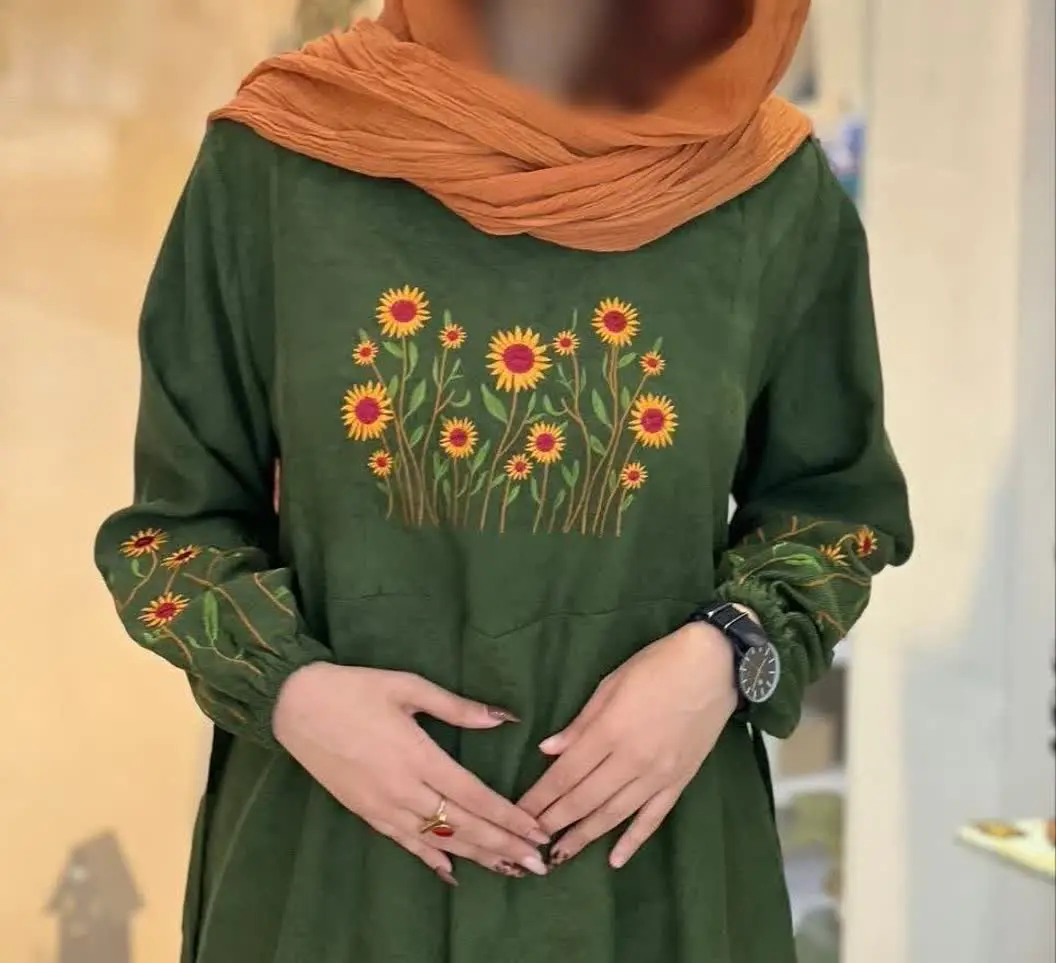 پیراهن مانتویی گل آفتاب 🌻