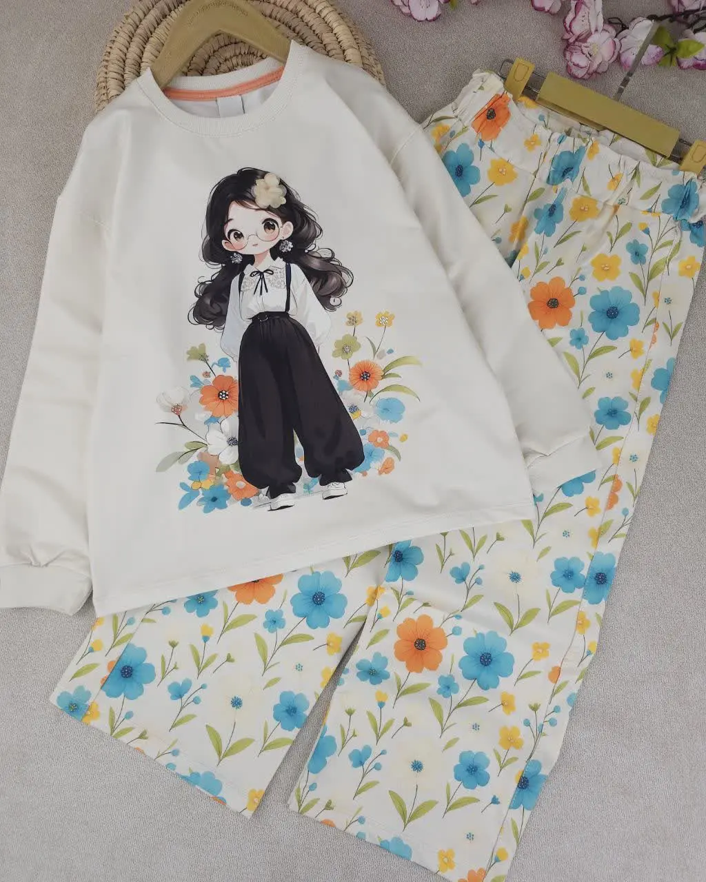 بلوز و شلوار دخترانه گل