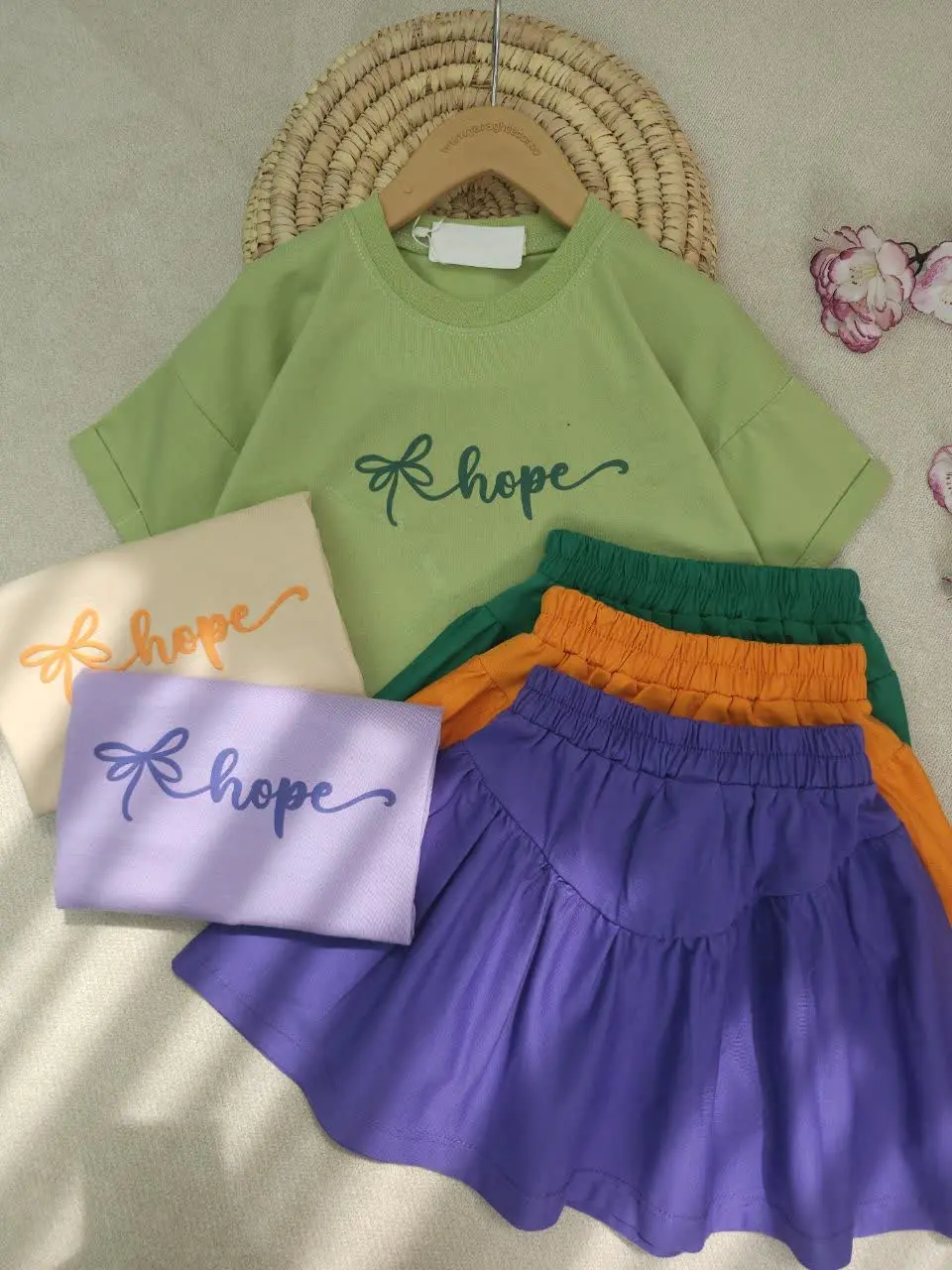 کراپ دامن دخترانه گلینا 
