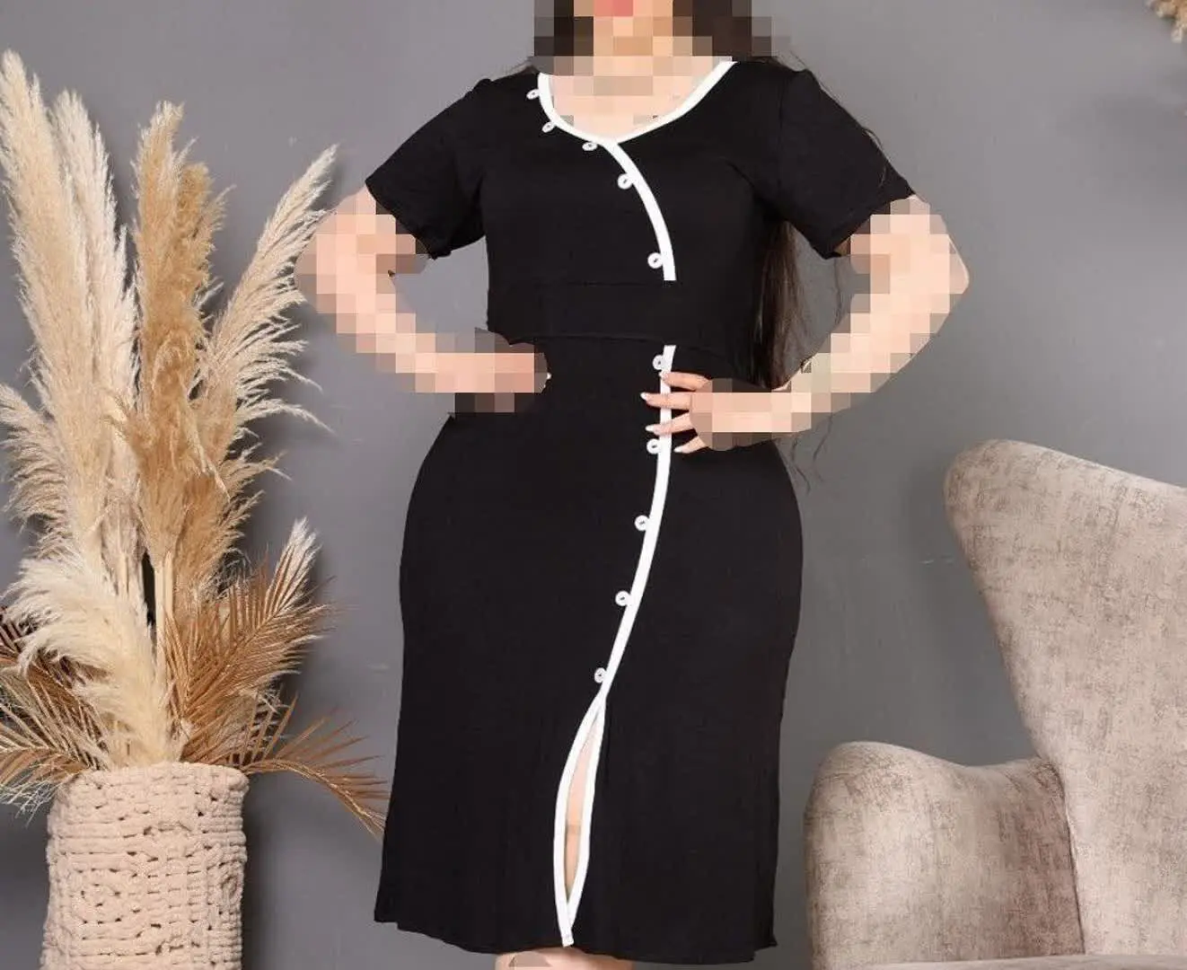 🎀پیراهن عروسکی دکمه نما 
