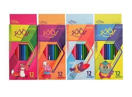 📉 مداد رنگی ۱۲ مقوایی لوکی ✅