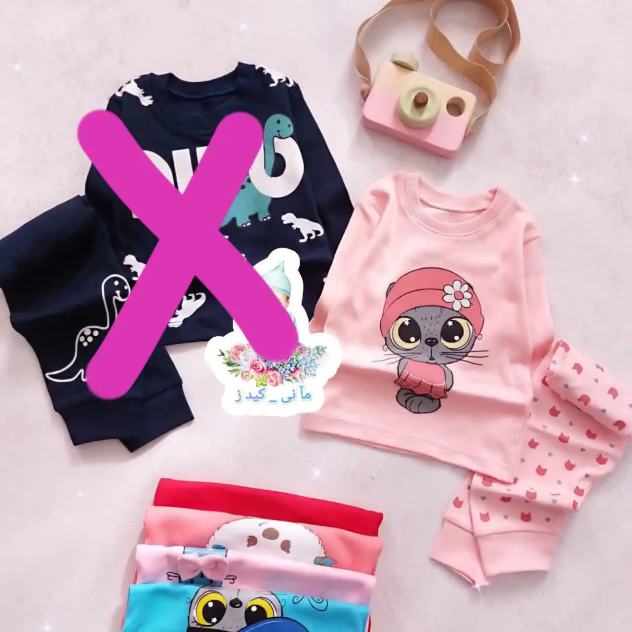 بلوز شلوار نوزادی چاپ فانتزی
