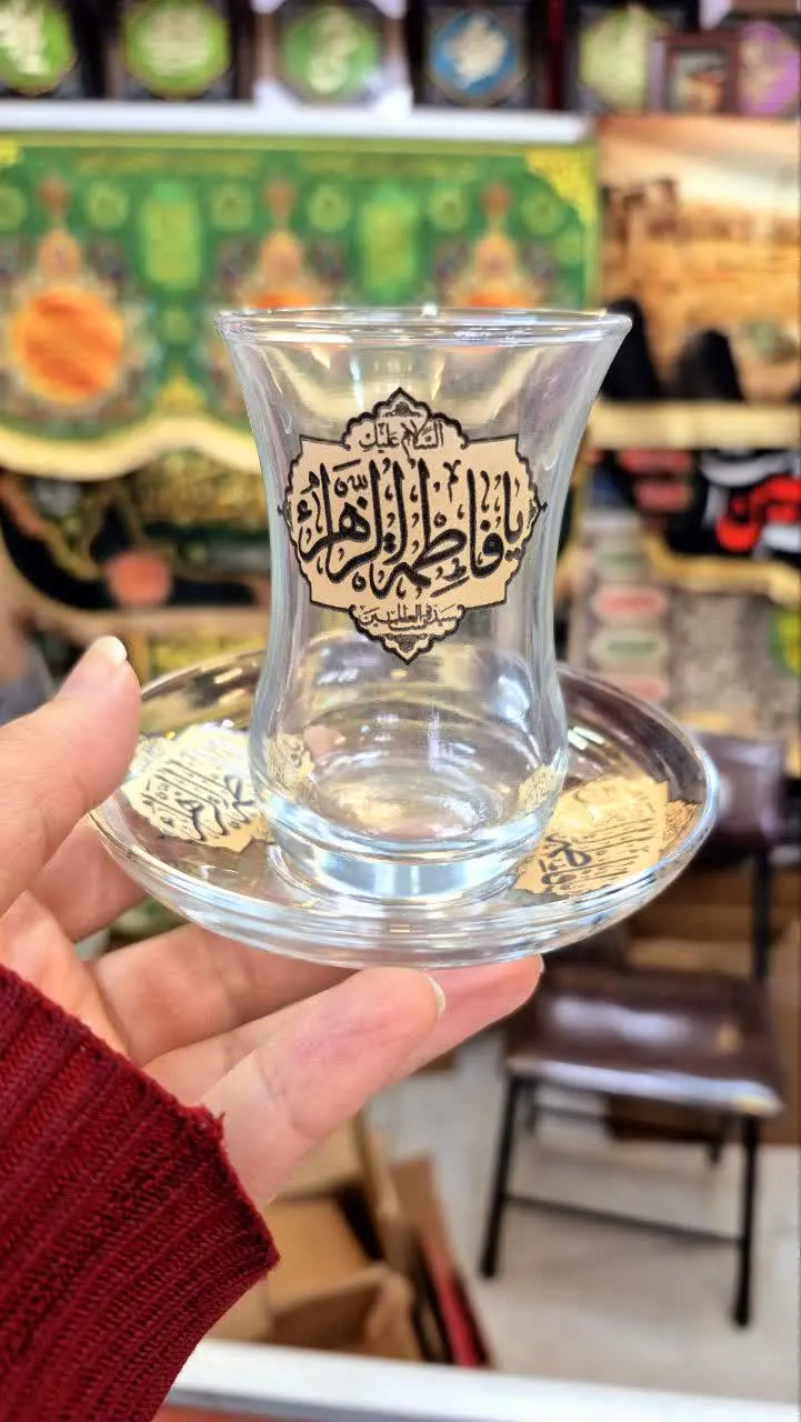 ☕️استکان بلوری کمرباریک و ن...