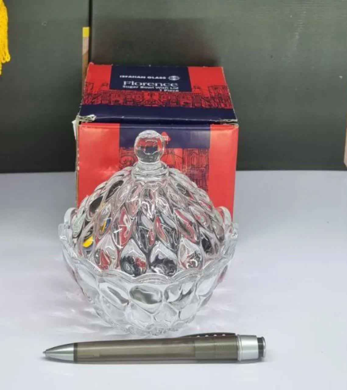 قندان شیشه ای فلورانس شارژ...