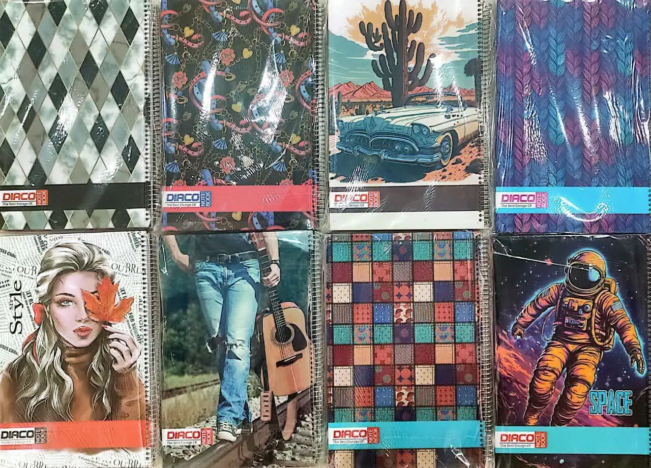 دفتر ۱۰۰ برگ جلد سخت کلاسیک رحلی تک سیم اعلا با کاغذ ۷۰ گرم
