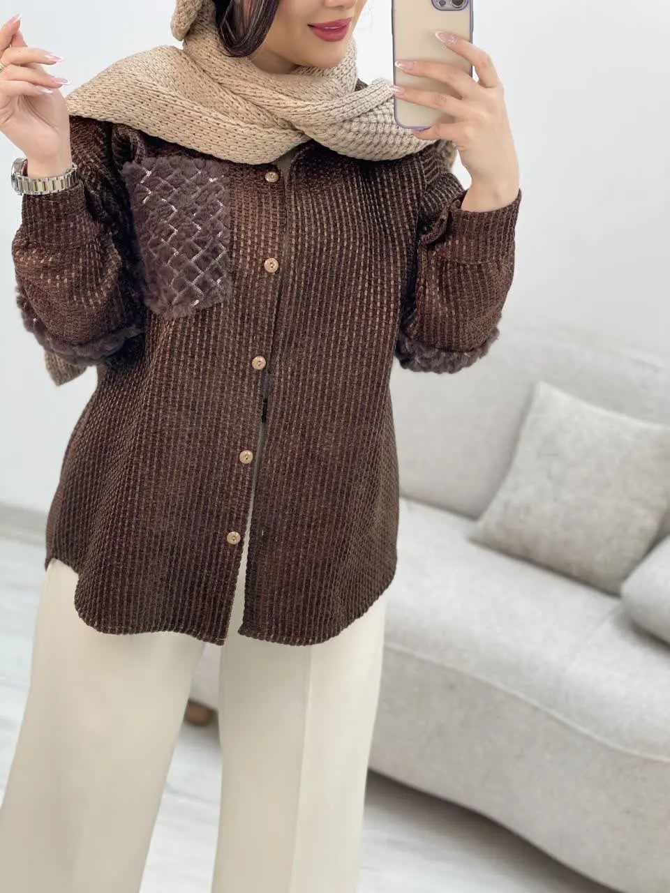 🌈رنگ بندی: شکلاتی, کرم, مشکی✔️