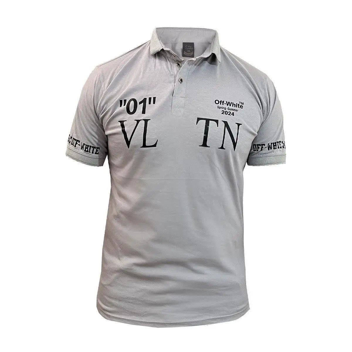 🏆تیشرت مردانه طوسی مدل ۰۱-LV
