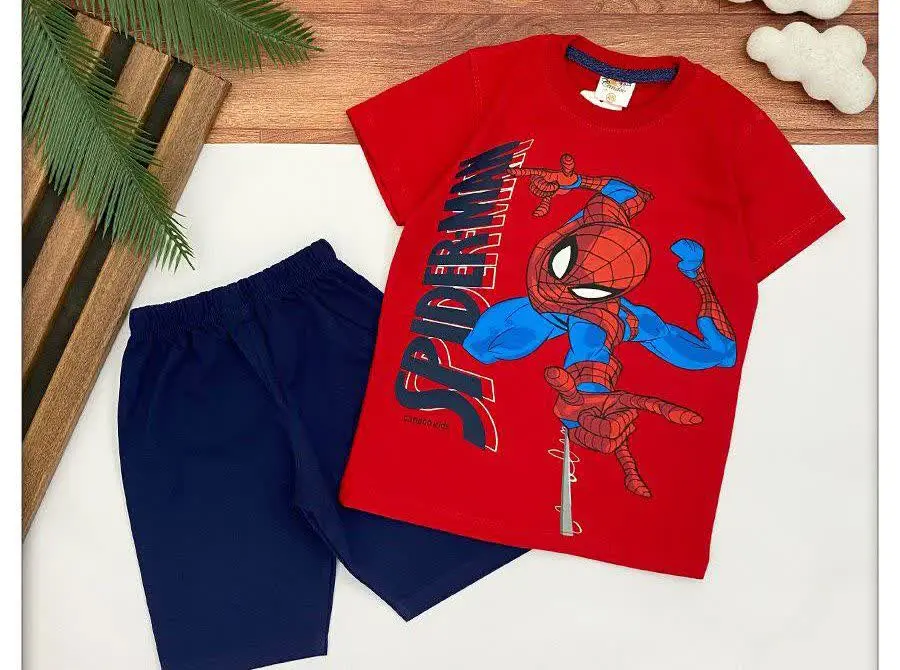 تیشرت و شلوارک مدل اسپایدرمن 
