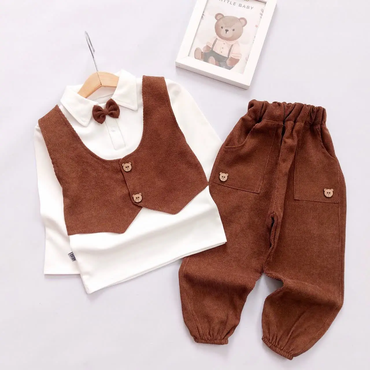 بلوز شلوار مخمل طرح جلیقه
