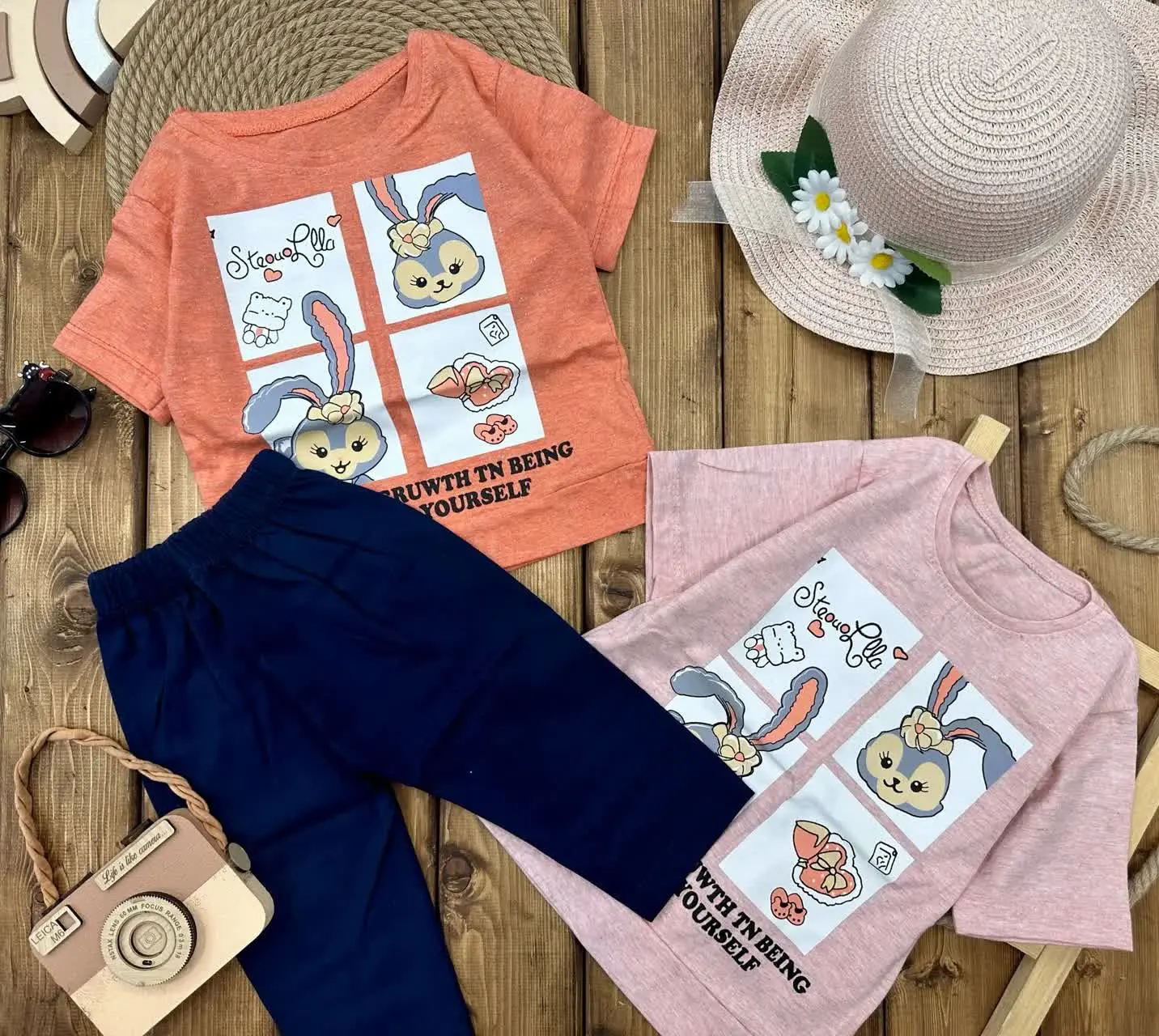 👫تیشرت شلوارک دخترانه خرگوش✅
