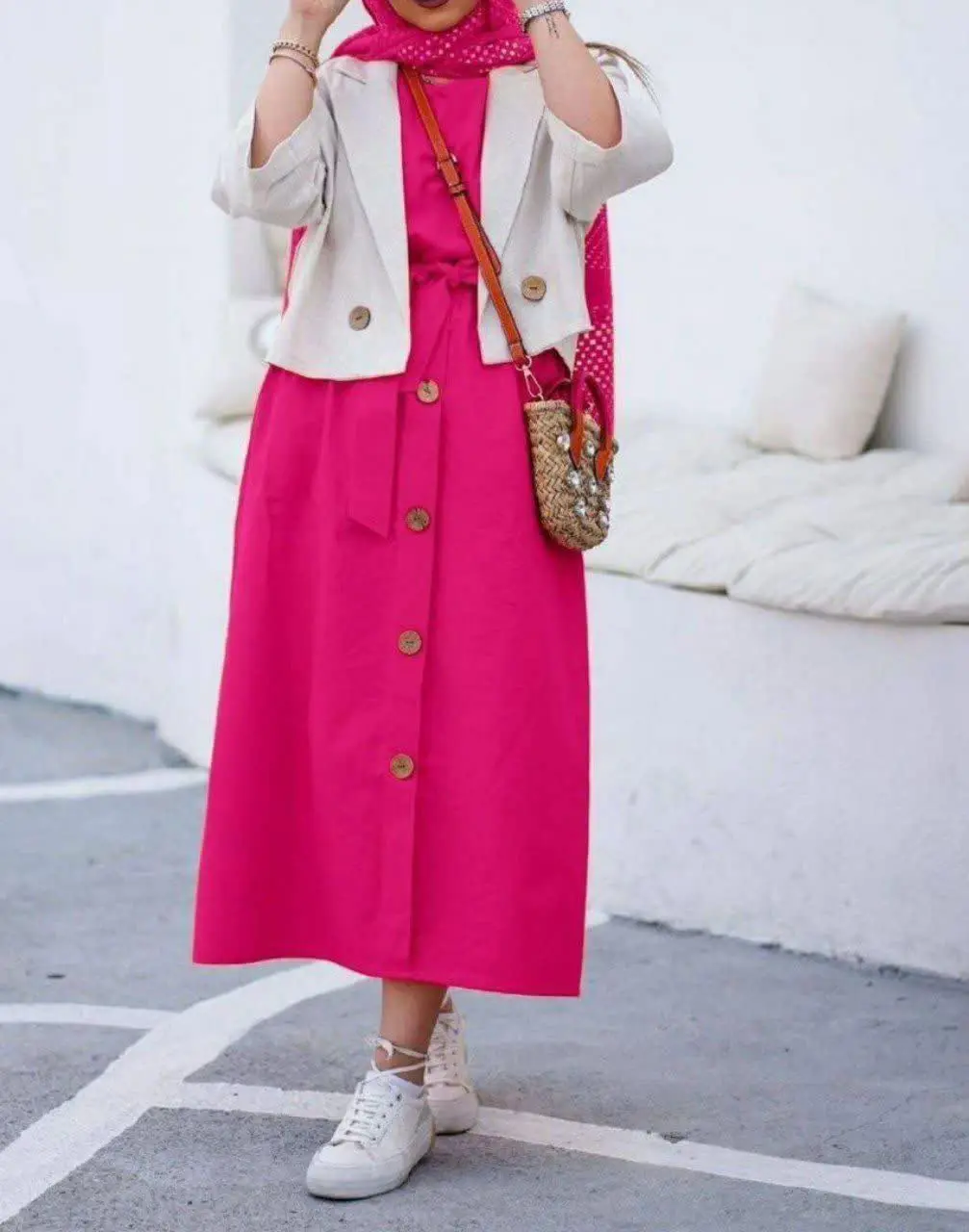 👚نام: کت سارافون دکمه چوبی
