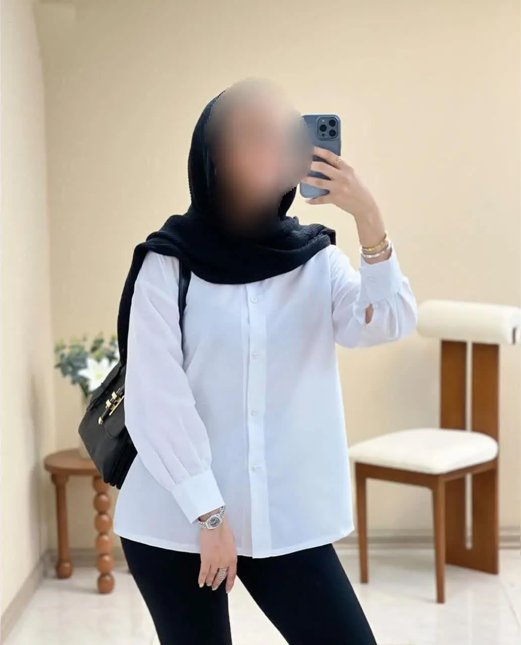 🌸 نام: شومیز بیسیک سفید
