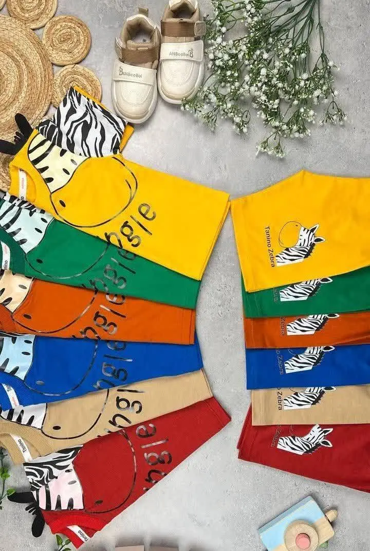 تیشرت شلوارک فانتزی گورخر 
