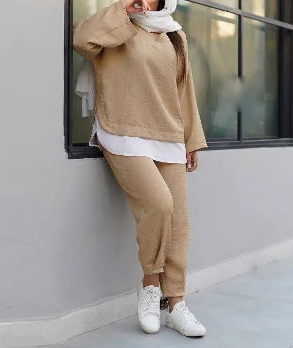 ❤️نام: تونیک و شلوار مدل آرنوشا
