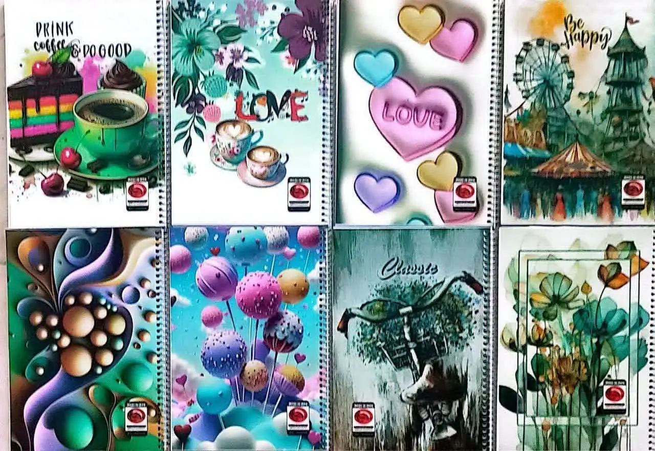 دفتر ۱۰۰ برگ دو خط طلقی کلاسیک تک سیم اعلا با کاغذ ۷۰ گرم
