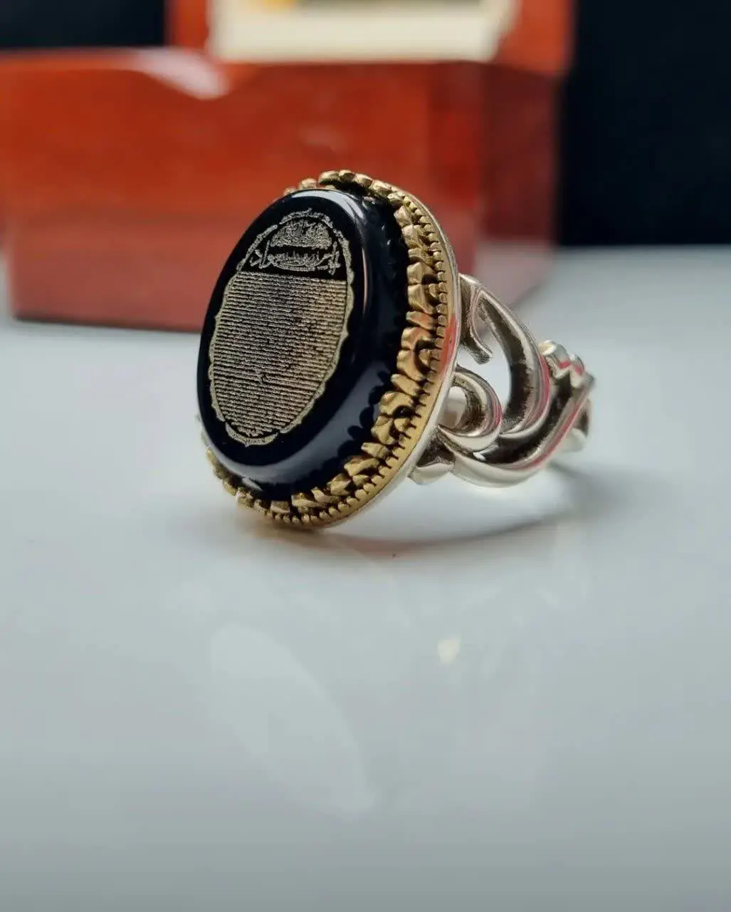 💎انگشتر عقیق مشکی اصل