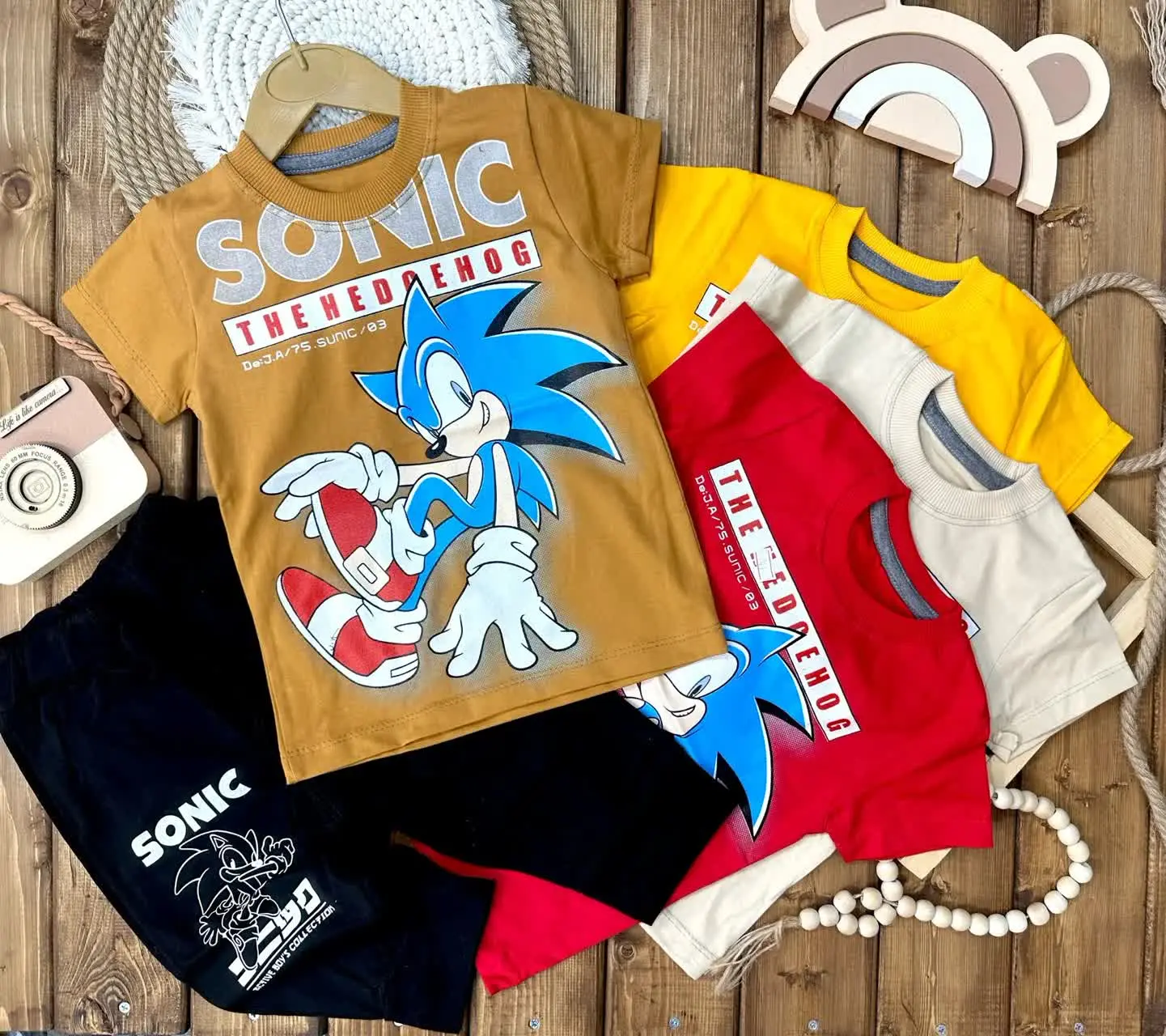 👫تیشرت شلوارک پسرانه لاکرا چاپ سونیک کیفیت عالی✅
