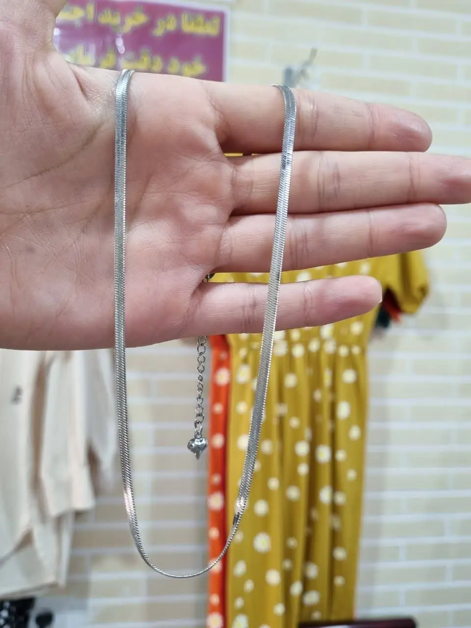 گردنبند ماری نقره‌ای رسیده🥳
