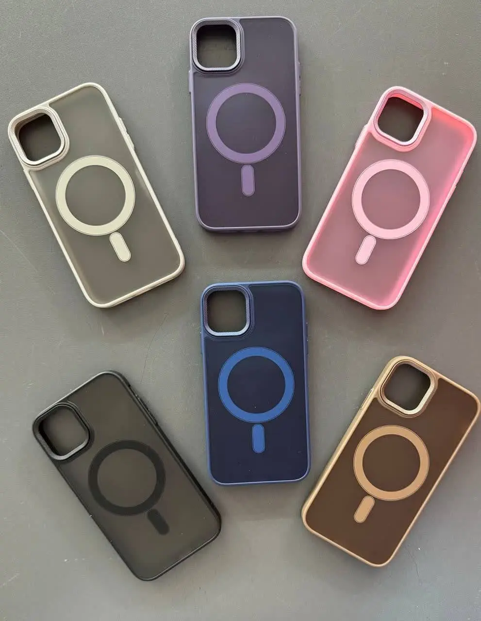 📱مدل قاب: قاب مگسیف مات رنگی مارک مخصوص انواع #سامسونگ #آیفون 
