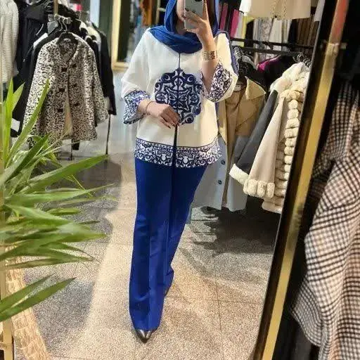 🌷نام: سه تیکه کت و شلوار و اسکارف گیتی 
