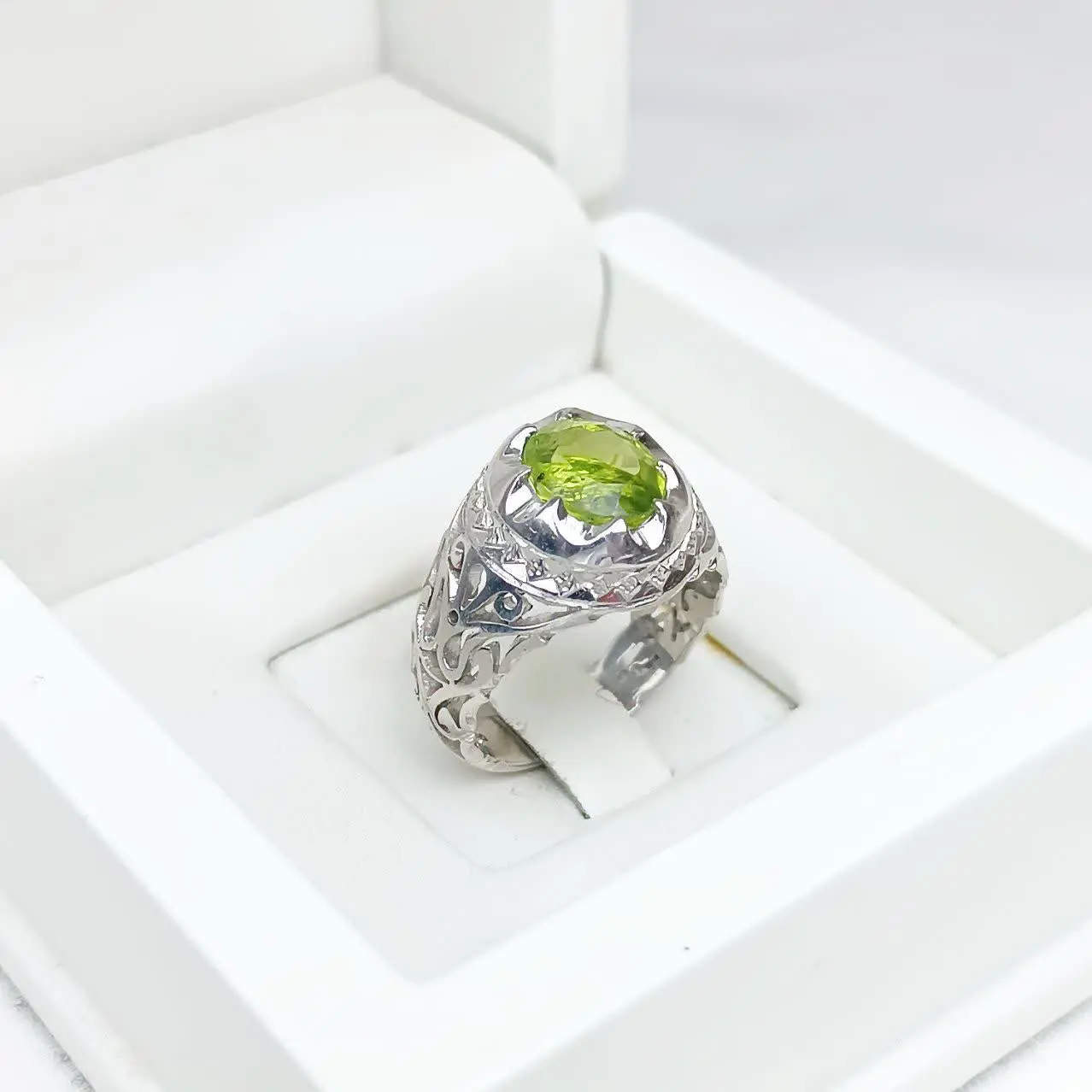 انگشتر نقره مردانه جواهری د...