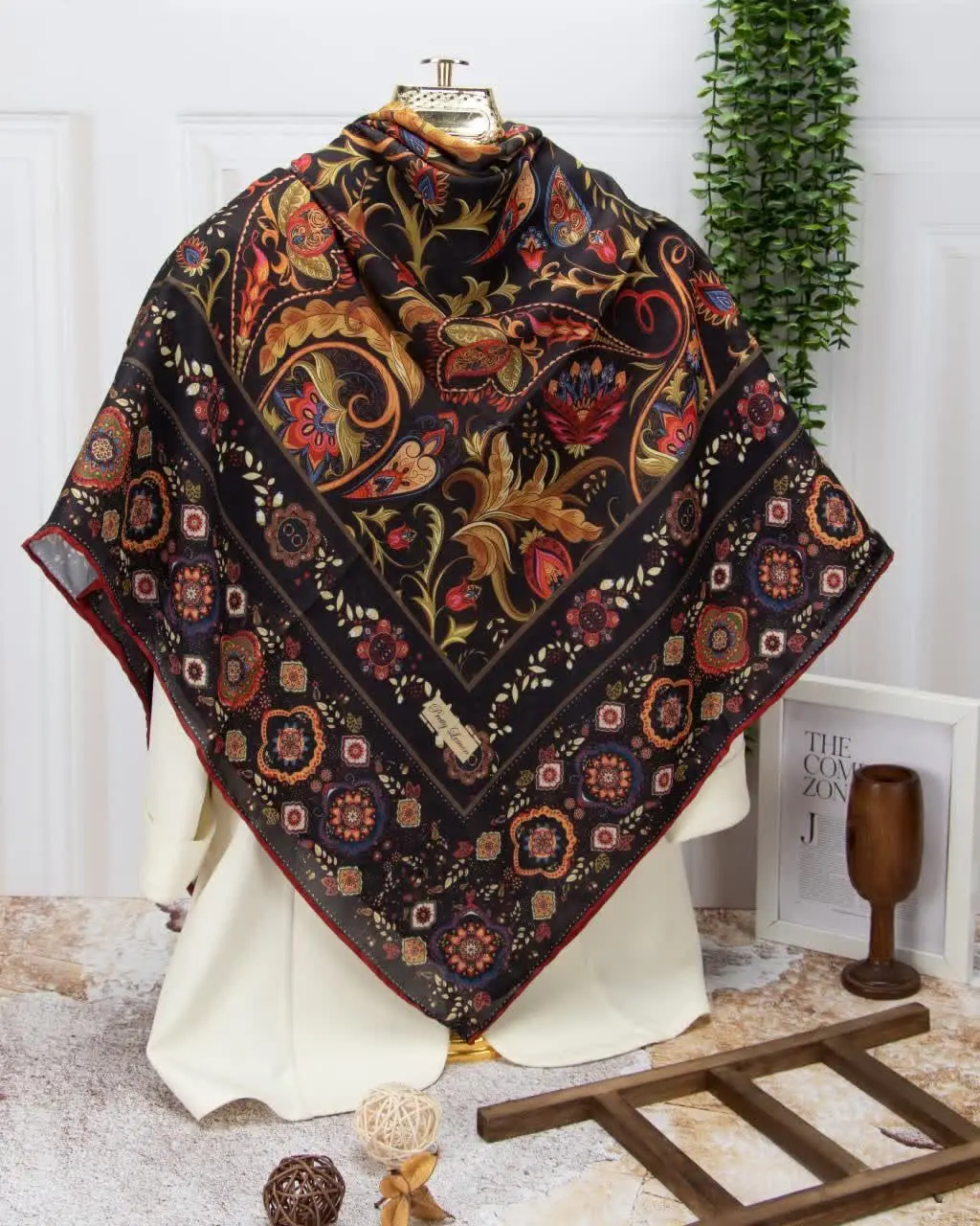 روسری حریر نخ 
