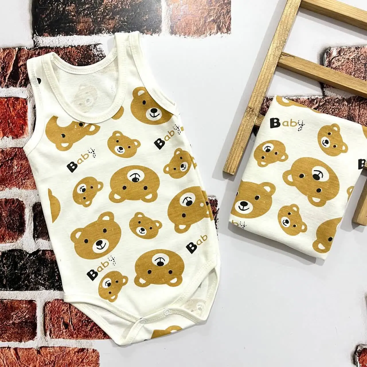 زیردکمه طرح خرس بیبی سفید😍😍
