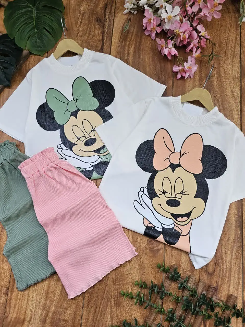 تیشرت و شلوارک میکی پاپیون
