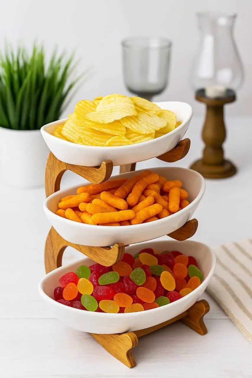 💥استند پذیرایی ۳طبقه چوب سر...