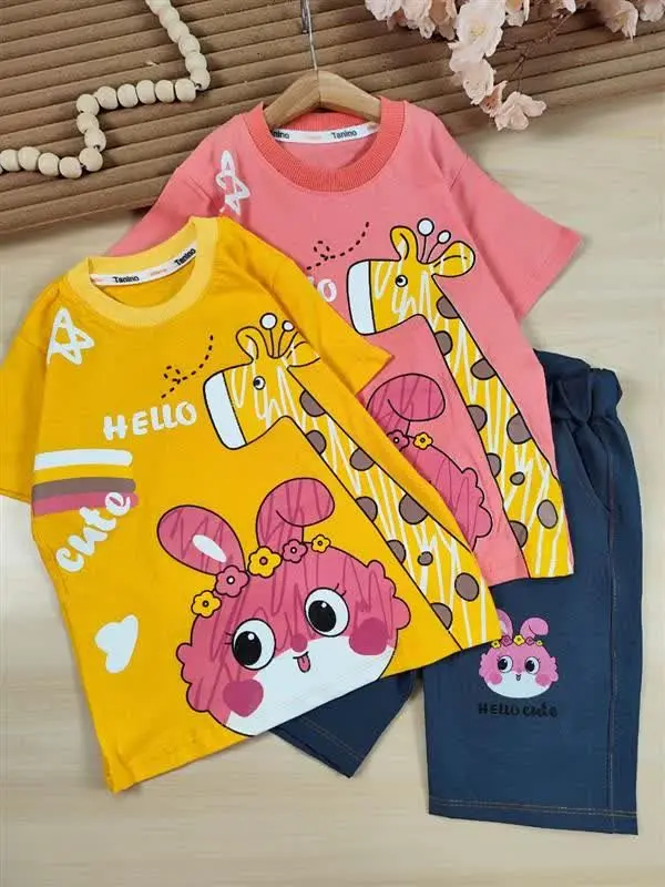 🦒 تیشرت شلوارک زرافه Hello🦒
