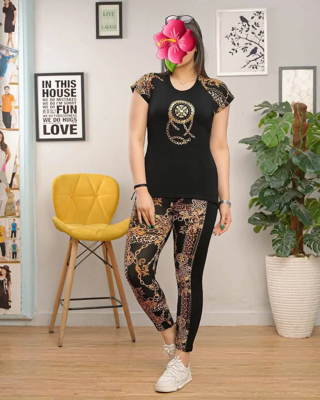 🖋نام: تیشرت شلوار زنجیری پلاک
