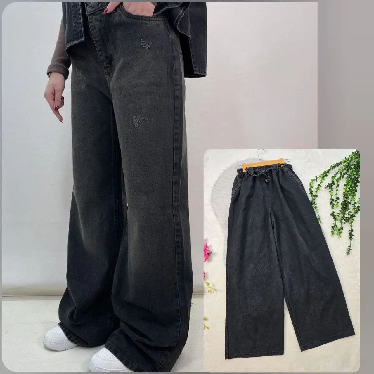 🌸 نام: شلوار بگ کاغذی بیگ
