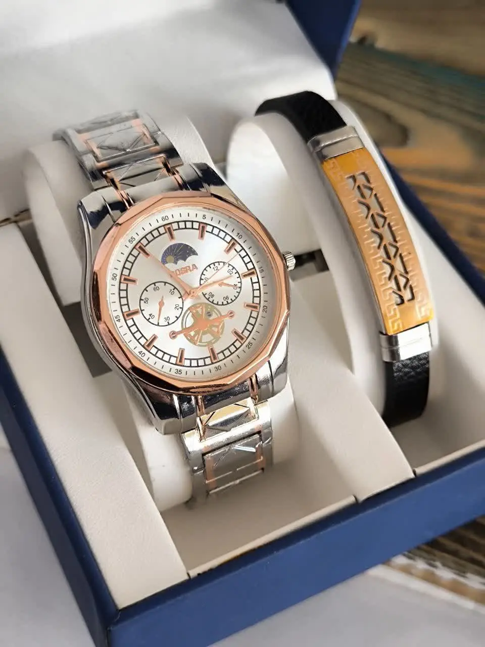 ست ساعت و دستبند مردانه🧔‍♂