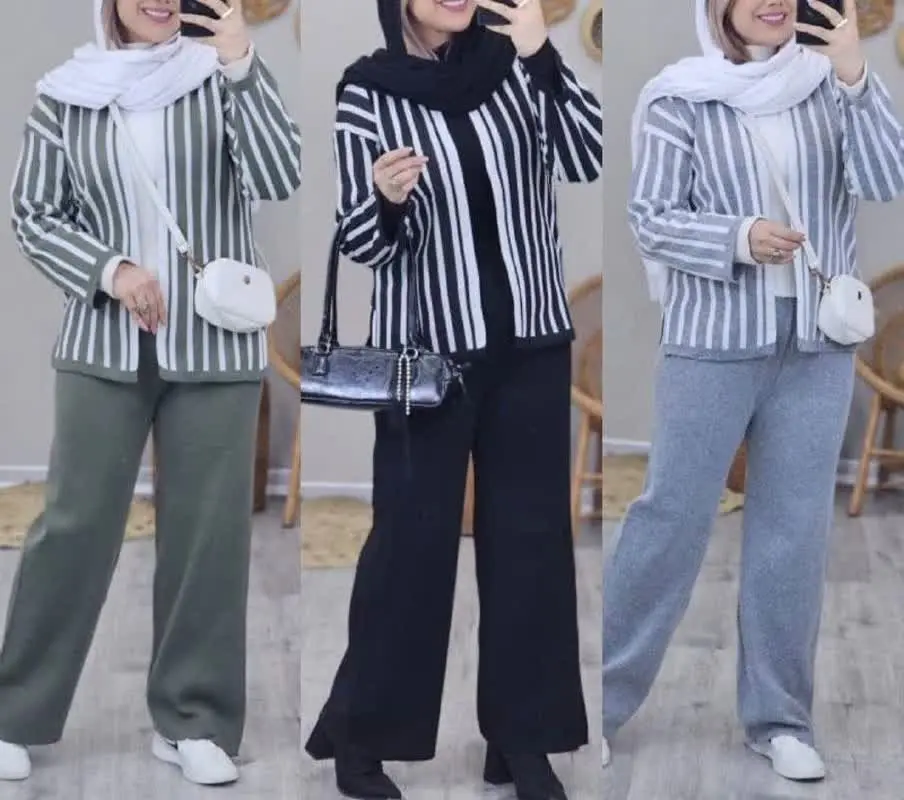 ❤️نام: ژاکت و شلوار بافت