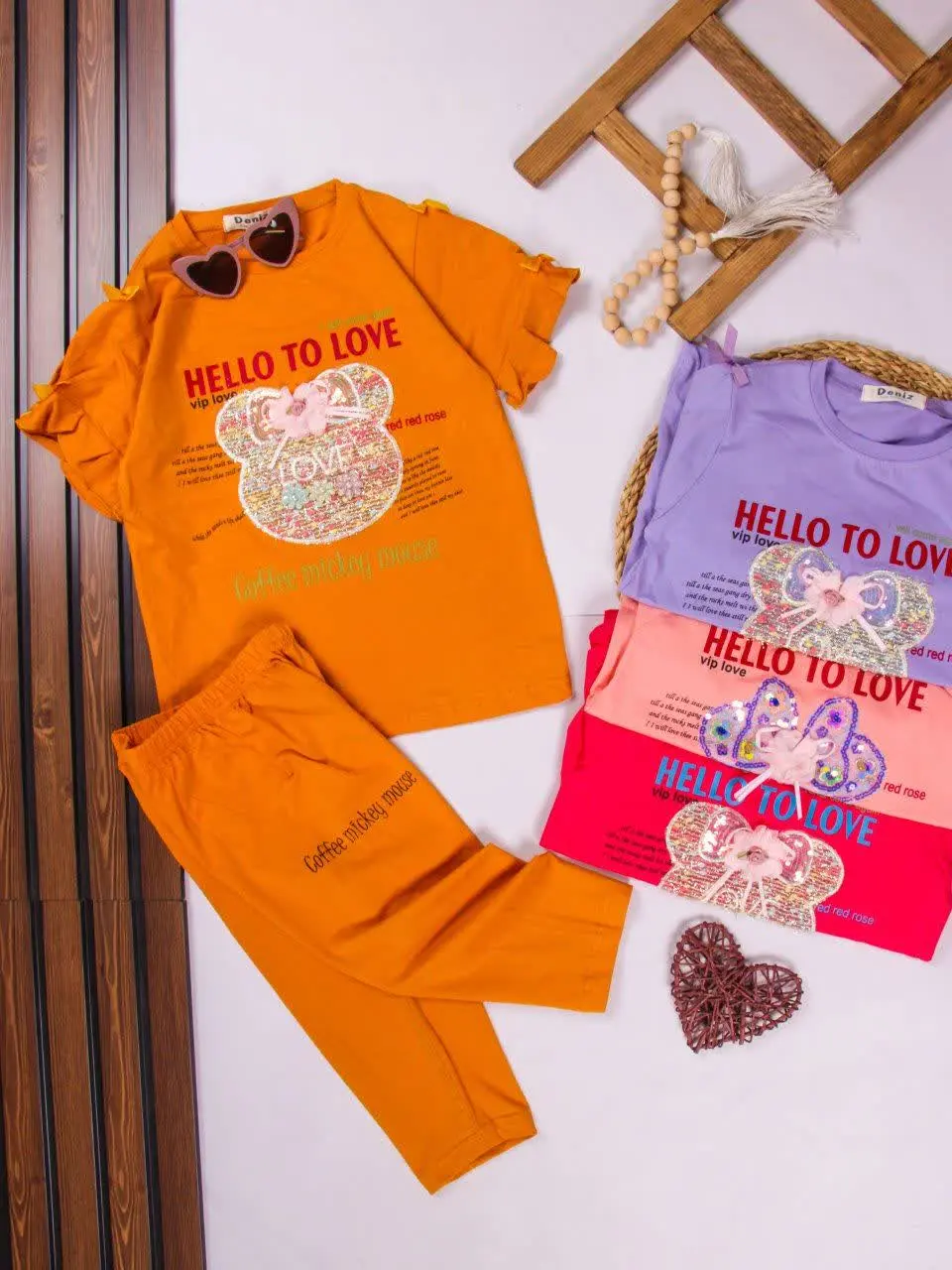 💢تیشرت شلوارک میکی پولکی💢
