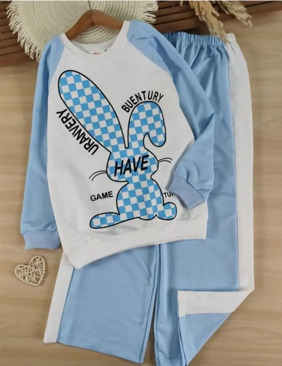 بلوز شلوار اسپورت خرگوش شطرنجی