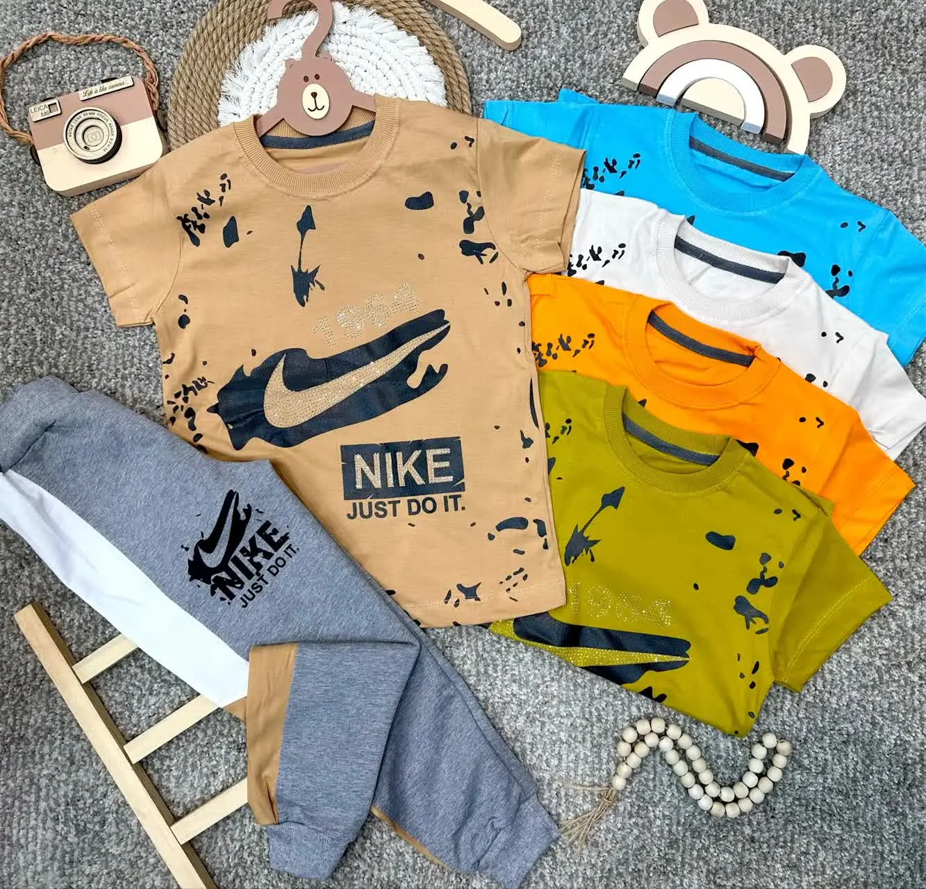 👫تیشرت شلوار پسرانه پشت و رو چاپ نایک نگینی ✅
