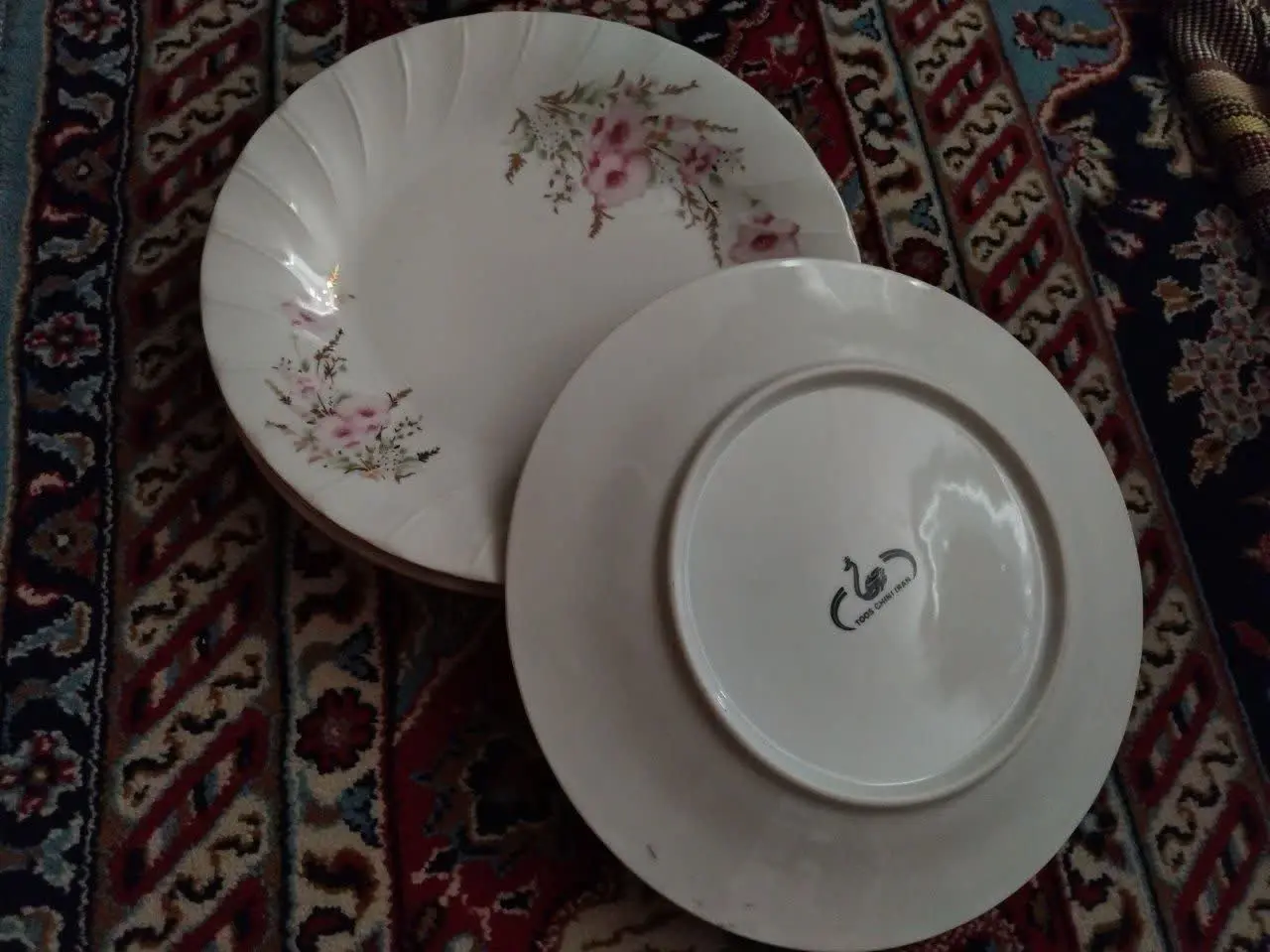 بشقاب برنج خوری گل عروس 
