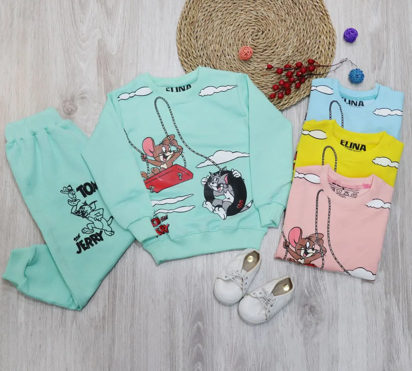 👕بلوز شلوار تام و جری 
