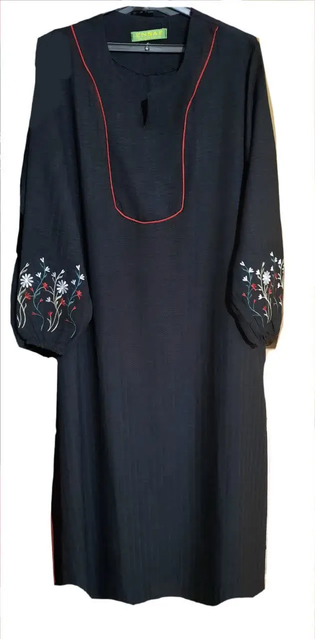 🌼مانتو جلو بسته آستین گلدوز...