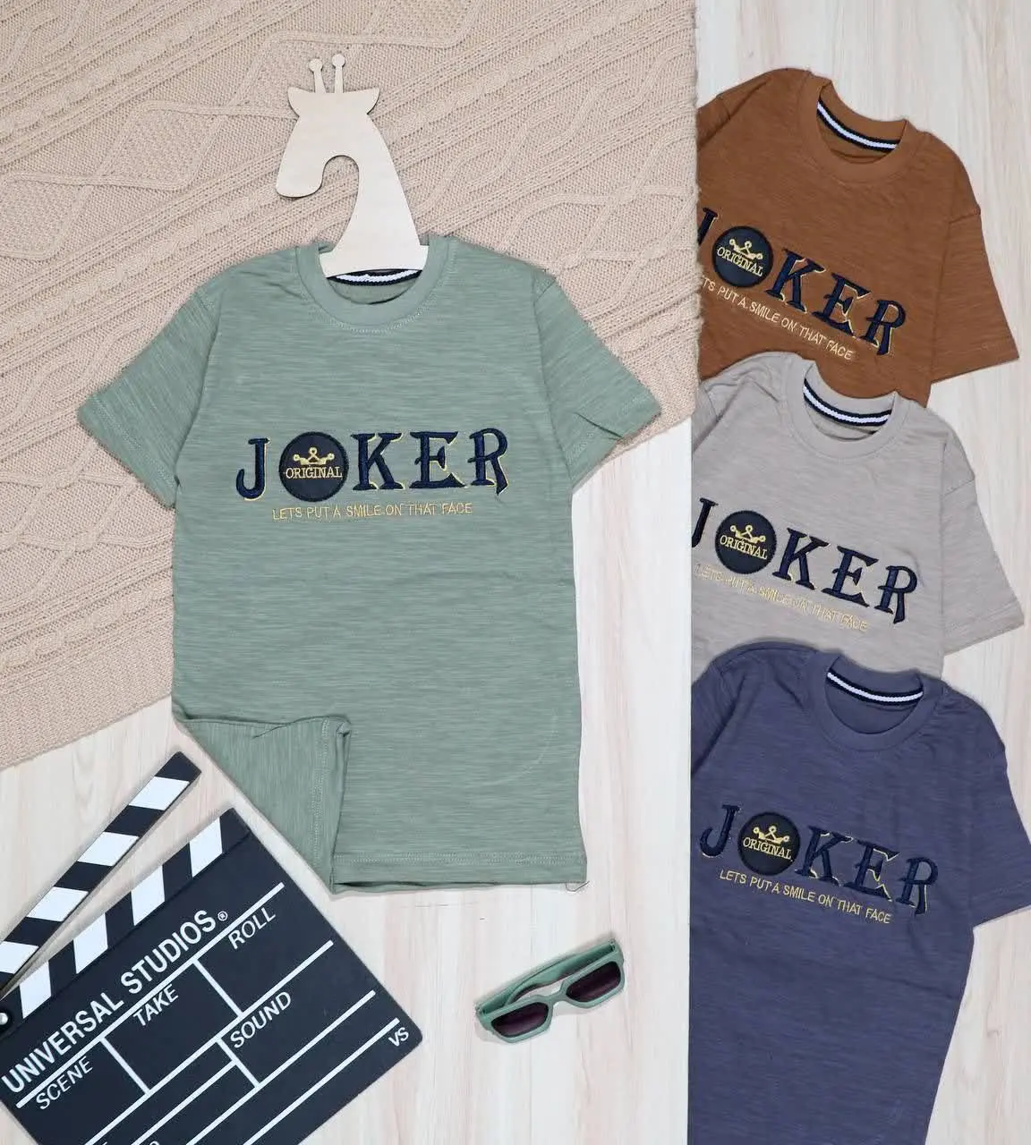 👫تیشرت پسرانه اسلپ گلدوزی JOKER👫
