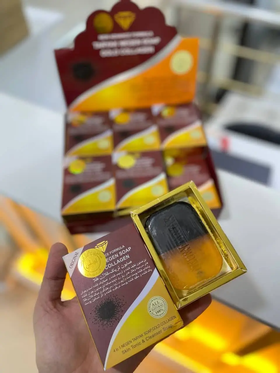 🏮 خواص صابون تریاک کلاژن طلا: