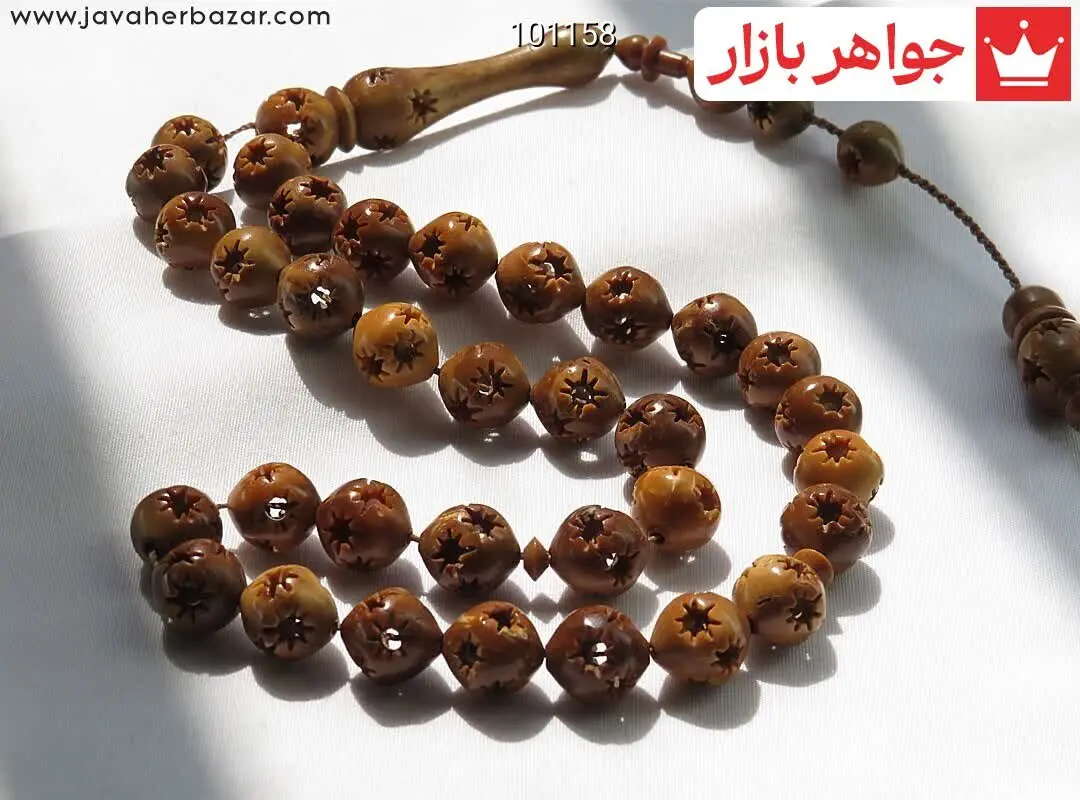 تسبیح کوک کشکول ۳۳ دانه قهو...