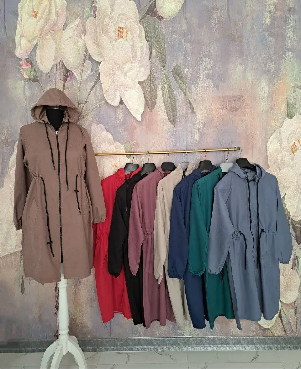 🌙نام: مانتو کلاهدار بلند تم...