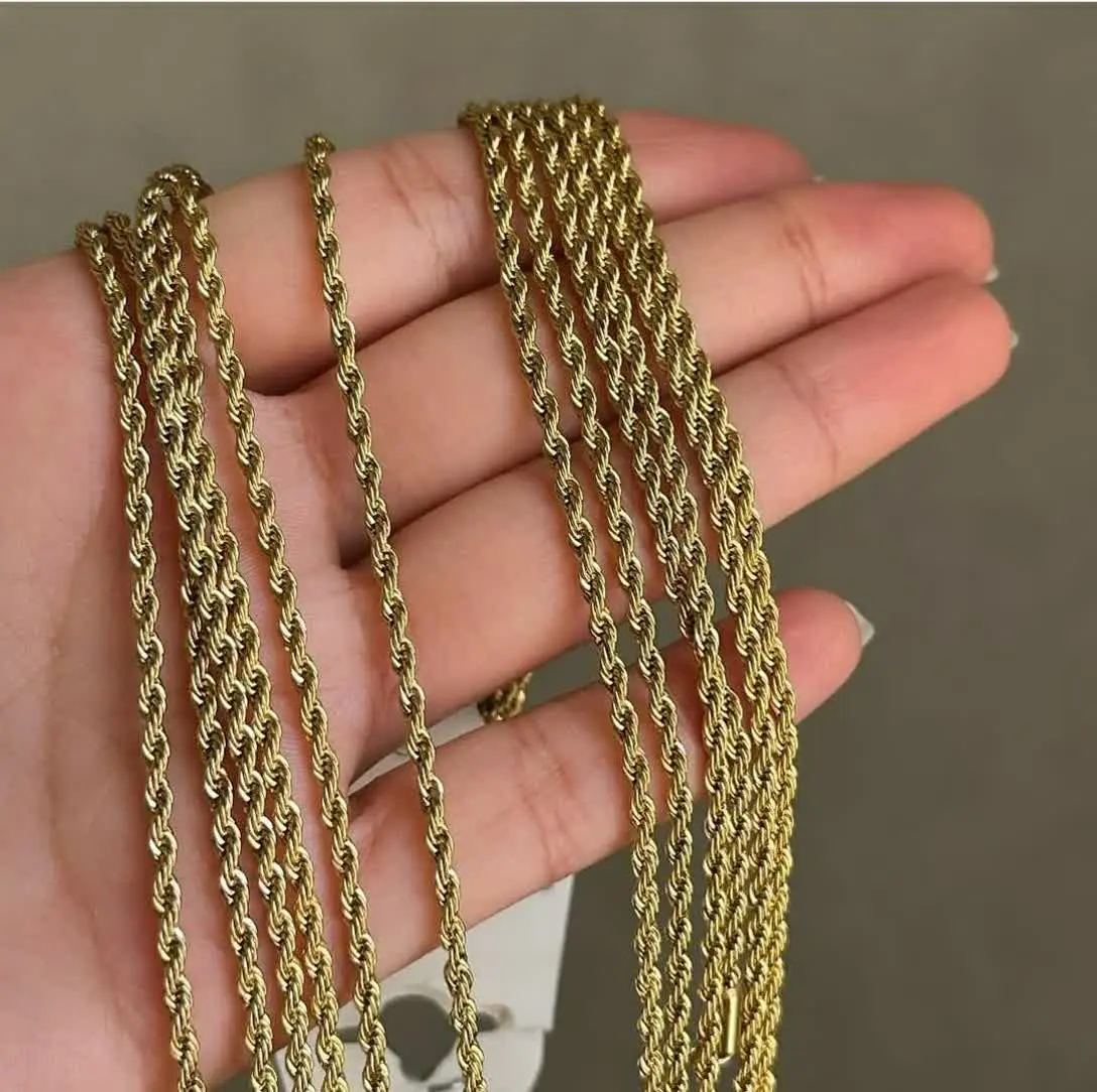 #زنجیر طنابی نیمست و پلاک استیل کد ۱۷۹۹
