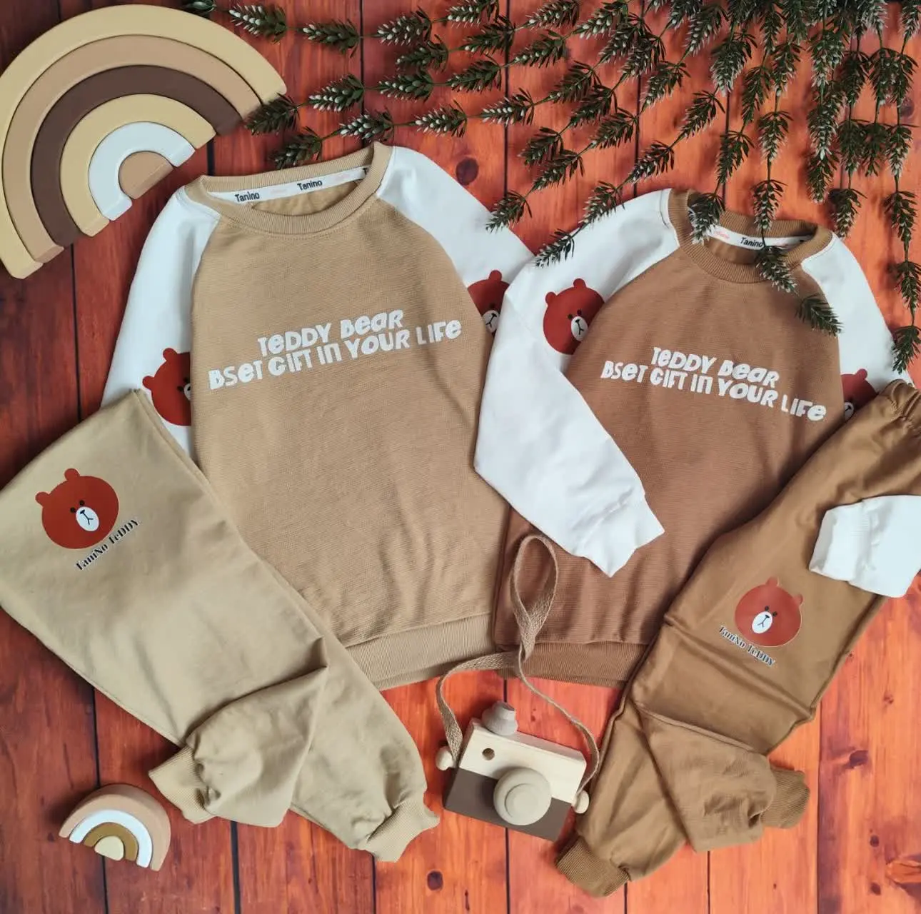 😍ست بلوز و شلوار خرس رگلان،...