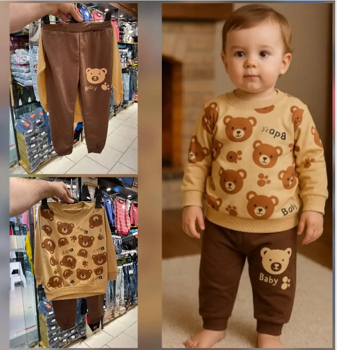 🧶 بلوز شلوار 🧿 خرس شلوغ