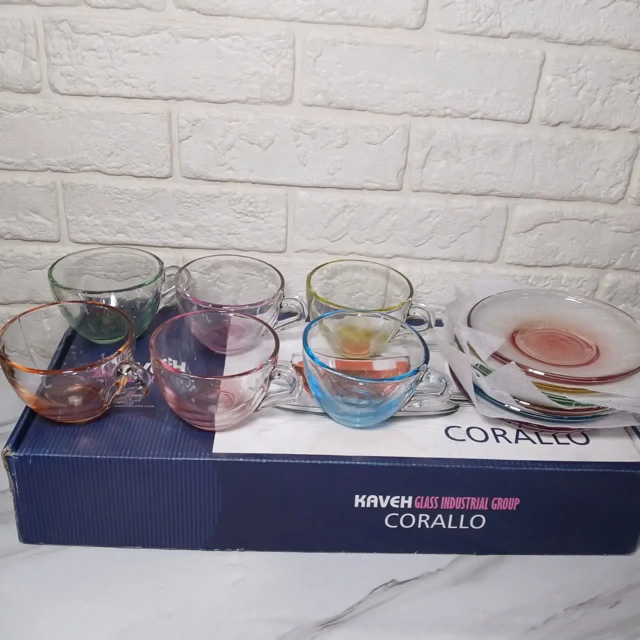 #سرویس ۱۲ پارچه فنجان و نعلبکی🍓 چای خوری کورالو

